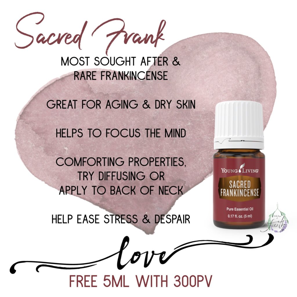 earn a free 5 ml bottle of Sacred Frankincense with a 300 pv purchase during the month of February 2021