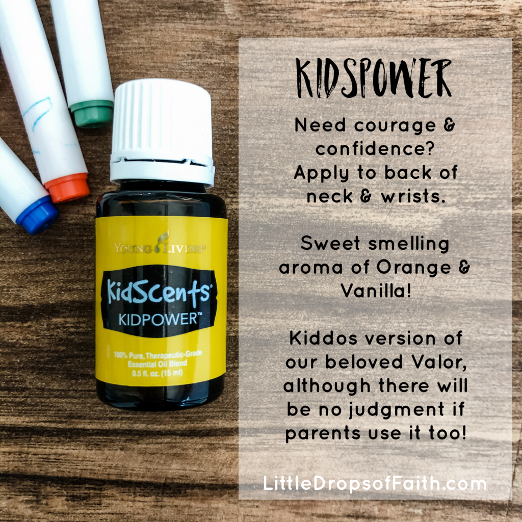 July's free oils includes this 15ml bottle of Young Living's exclusive blend KidsPower