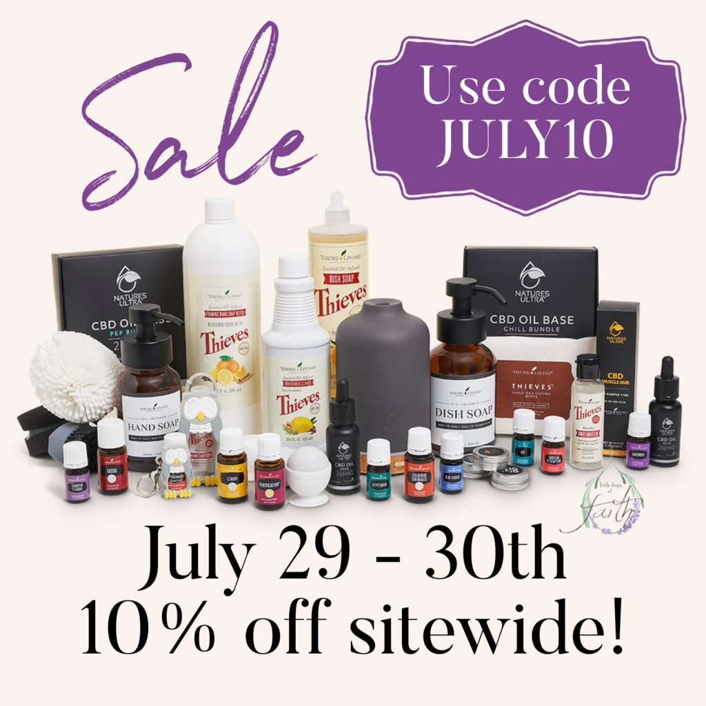 Young LIving is having a surprise sale July 29th -30th! 10% off everything