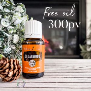 January 2022 free oil with 300 pv purchase Cedarwood