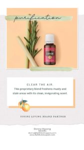 Clear the air with a 15ml bottle of Purification with any 190 pv purchase during the month of April.