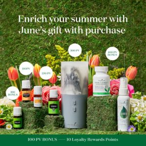 Young Living's Free gifts with purchase for the month of June 2022 include Stress Away, Citronella, Citrus Fresh, Lavaderm Spray, Kidscent Owie, Super Vitamin D, Viya Car Diffuser,